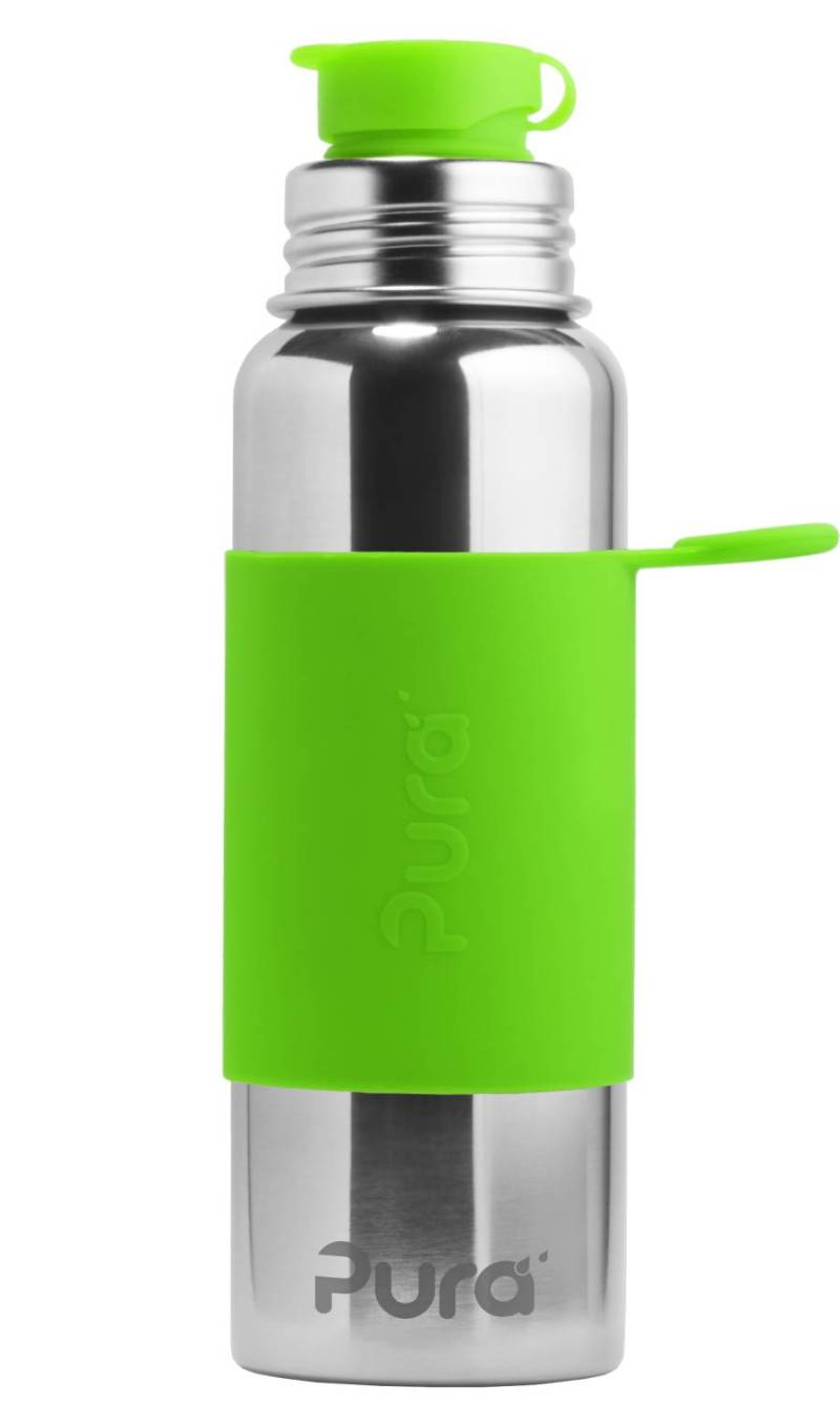 Pura Sport Edelstahl-Trinkflasche - 800ml - Grün von Pura
