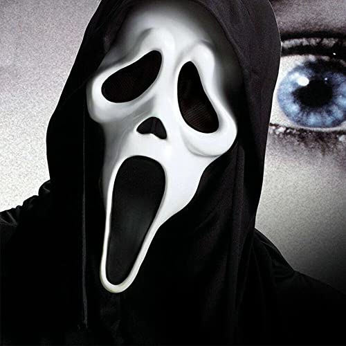 Purova Scream Maske, Halloween Ghostface Maske, Geist Scream Latexmaske, Erwachsene Ghost Face Maske für Cosplay Mottopartys und Rollenspiele von Purova