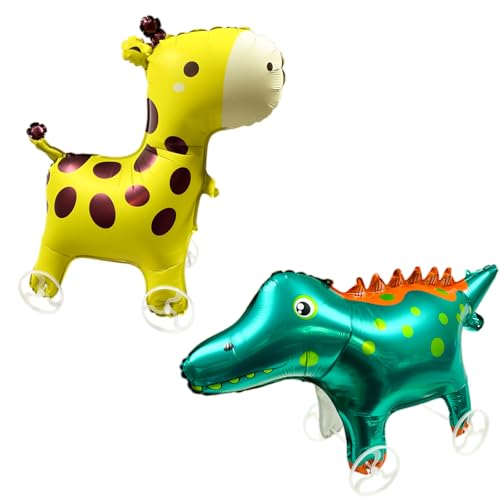 2 Stück Folienballon, XXL Luftballon Tiere, Walking Luftballons Geburtstag Tiere mit Rädern, Waldtiere Ballon Stehend, Folienballons Kinder Geburtstag Party Ballon Deko 2 Stück Folienballon, XXL Luftballon Tiere, Walking Luftballons Geburtstag Tiere mit Rädern, Waldtiere Ballon Stehend, Folienballons Kinder Geburtstag Party Ballon Deko von Purphy