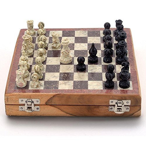 Stylla London vs1386 Schach-Set mit Marmor Stein modellierte Stücke und Finish, Violett von Purpledip
