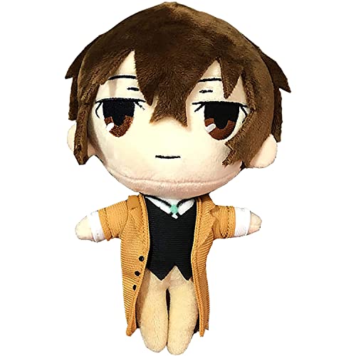 Puruuige Bungo Stray Dogs Plüschkissen Puppe Anime Charaktere Dazai Osamu Anime Cartoon Niedliche Wurfkissen Figur Plüsch gefüllt weich für Fans von Puruuige