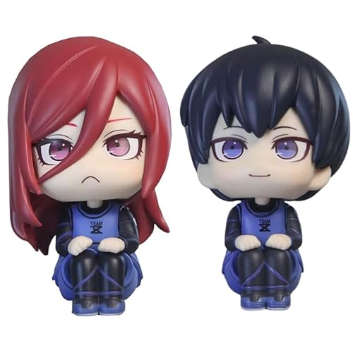 Puruuige Anime-Q-Version, Isagi Yoichi/Chigiri Hyoma, Figur, Modell, niedliche Cartoon-Kuchendekoration, Sammlerstück, 10 cm, Blau, 2 Stück Puruuige Anime-Q-Version, Isagi Yoichi/Chigiri Hyoma, Figur, Modell, niedliche Cartoon-Kuchendekoration, Sammlerstück, 10 cm, Blau, 2 Stück von Puruuige