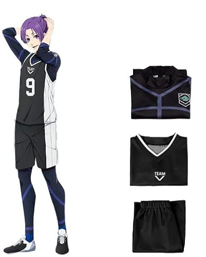 Puruuige Blue Lock Cosplay Kostüm Isagi Yoichi Fußball Trikot Uniform Full Set Bachira Meguru Trainingsanzug Anzüge Anime Rollenspiel Halloween Kostüm von Puruuige