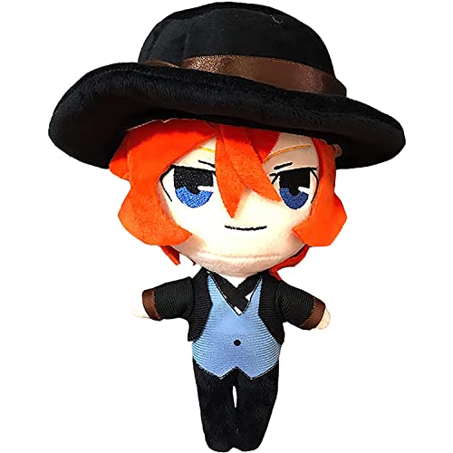 Puruuige Bungo Stray Dogs Plüschkissen, Puppe, Anime-Charaktere, Nakahara Chuuya, Anime, Cartoon, niedlich, Plüschfigur, gefüllt, weich für Fans von Puruuige