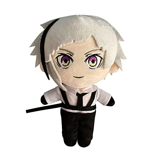 Puruuige Bungo Stray Dogs Plüschkissen Puppe Anime Charaktere Dazai Osamu/Edogawa Rampo/Nakahara Chuuya/Ryunosuke Akutagawa Anime Cartoon Niedliche Wurfkissen Figur Plüsch gefüllt weich für Fans, von Puruuige