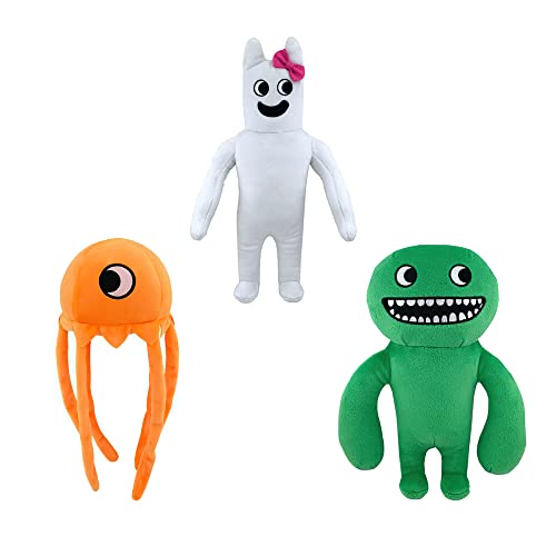 Puruuige Monster Horror Game Banban Plüsch, Jumbo Josh Plüschtiere, Monster Horror Game Banban Plüschpuppe Spielzeug für Kinder Freunde Geburtstagsgeschenke (Weiß-3 Stück) von Puruuige