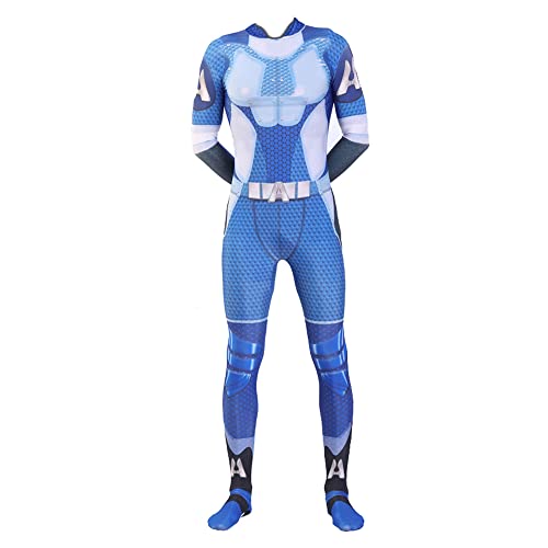 Puruuige The Boys Cosplay Kostüm Set Trainer Cosplay Outfits Set Cartoon Jumpsuit Bodysuits für Kinder Erwachsene, 170-180CM von Puruuige