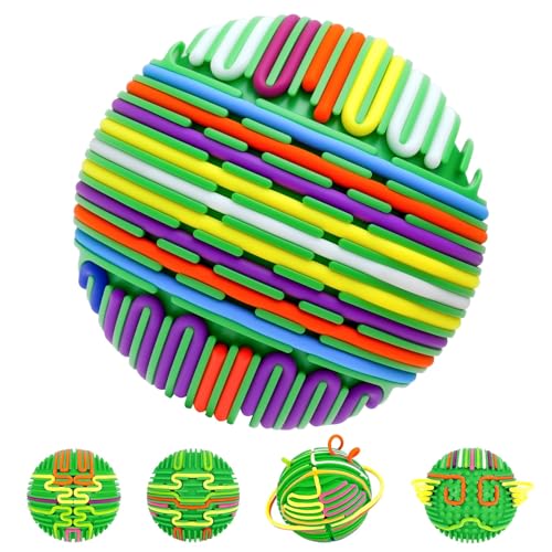 PushGoGo Sensorischer Aktivitätsball, sensorisches Aktivitätsbrett, Fidget-Spielzeug zur Beruhigung, Stress, Angst, ADHS und Autismus, Kinder ab 3 Jahren und Erwachsene, mit 16 Saiten (Grün) von PushGoGo