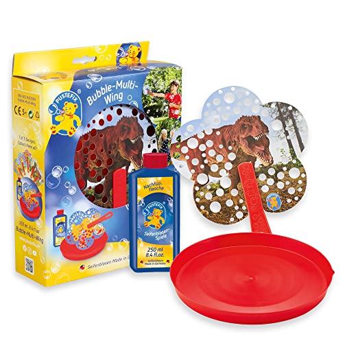 PUSTEFIX Bubble-Multi-Wing Dino rot I 250 ml Seifenblasenwasser I Made in Germany I Bunte Bubbles für Kindergeburtstag, Hochzeit & Sommerparty I Bär Seifenblasen Spielzeug für Kinder & Erwachsene PUSTEFIX Bubble-Multi-Wing Dino rot I 250 ml Seifenblasenwasser I Made in Germany I Bunte Bubbles für Kindergeburtstag, Hochzeit & Sommerparty I Bär Seifenblasen Spielzeug für Kinder & Erwachsene von Pustefix