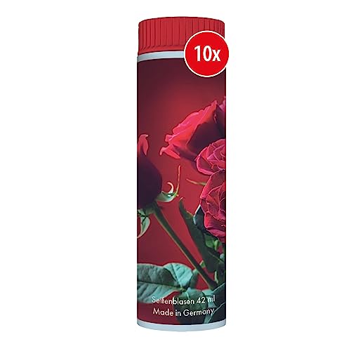 PUSTEFIX Seifenblasen Set I 10 x Klassik 42ml Rosen I Bunte Herz Bubbles Made in Germany I Seifenblasen für Hochzeit, Kindergeburtstag, Standesamt, Polterabend I 10 x 42 ml Vorteilspack PUSTEFIX Seifenblasen Set I 10 x Klassik 42ml Rosen I Bunte Herz Bubbles Made in Germany I Seifenblasen für Hochzeit, Kindergeburtstag, Standesamt, Polterabend I 10 x 42 ml Vorteilspack von Pustefix