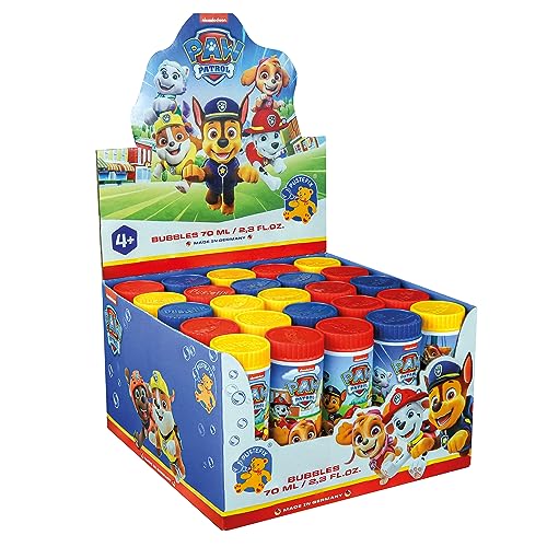 PUSTEFIX Seifenblasen Set I 25x Klassik 70ml PAW Patrol I Bunte Bubbles Made in Germany I Seifenblasen für Kindergeburtstag, als Mitgebsel oder Gastgeschenk I 25 x 70 ml Vorteilspack für Kinder von Pustefix