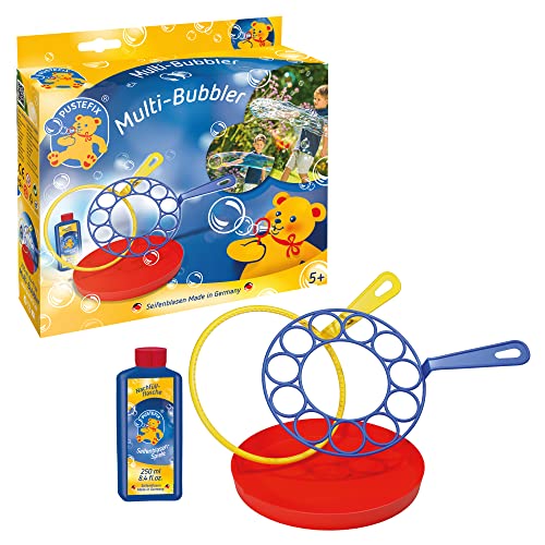 Pustefix 869-580 Multi-Bubbler I 250 ml Seifenblasenwasser I Seifenblasen Spielzeug für Hochzeit, Kindergeburtstag, Polterabend I Große Seifenblasen für Kinder & Erwachsene, Sortiert von Pustefix