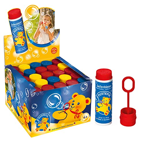 PUSTEFIX Seifenblasen Set 25 x Klassik 42ml Bunte Rainbow Bubbles Made in Germany für Hochzeit, Kindergeburtstag, Standesamt, Polterabend 25 x 42 ml Vorteilspack von Pustefix