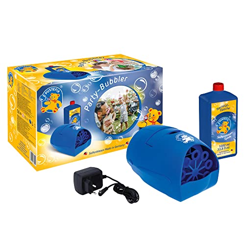 PUSTEFIX Party-Bubbler blau I 1000 ml Seifenblasenwasser I Bunte Bubbles Made in Germany I Seifenblasen-Maschine für Hochzeit, Kindergeburtstag, Polterabend I Spaß für Kinder & Erwachsene von Pustefix