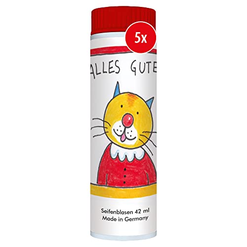 PUSTEFIX Seifenblasen Set I 5 x Klassik 42ml Basdera Alles Gute I Bubbles Made in Germany I Alles Gute Seifenblasen für Kinder-Geburtstag, Hochzeit, Standesamt, Polterabend I 5 x 42 ml Vorteilspack PUSTEFIX Seifenblasen Set I 5 x Klassik 42ml Basdera Alles Gute I Bubbles Made in Germany I Alles Gute Seifenblasen für Kinder-Geburtstag, Hochzeit, Standesamt, Polterabend I 5 x 42 ml Vorteilspack von Pustefix