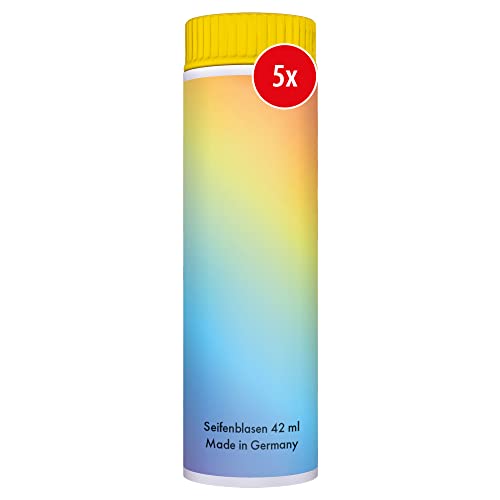 PUSTEFIX Seifenblasen Set I 5 x Klassik 42ml Regenbogen I Bubbles Made in Germany I Party Seifenblasen für Kinder-Geburtstag, Hochzeit, Standesamt, Polterabend I 5 x 42 ml Vorteilspack PUSTEFIX Seifenblasen Set I 5 x Klassik 42ml Regenbogen I Bubbles Made in Germany I Party Seifenblasen für Kinder-Geburtstag, Hochzeit, Standesamt, Polterabend I 5 x 42 ml Vorteilspack von Pustefix