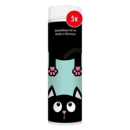 PUSTEFIX Seifenblasen Set I 5 x Klassik 42ml Tiere Katze I Bunte Katzen-Bubbles Made in Germany I Seifenblasen für Kinder-Geburtstag, Hochzeit, Standesamt, Polterabend I 5 x 42 ml Vorteilspack PUSTEFIX Seifenblasen Set I 5 x Klassik 42ml Tiere Katze I Bunte Katzen-Bubbles Made in Germany I Seifenblasen für Kinder-Geburtstag, Hochzeit, Standesamt, Polterabend I 5 x 42 ml Vorteilspack von Pustefix