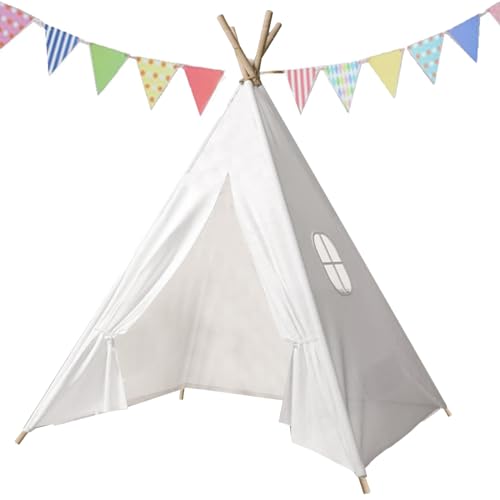 Putentfun Tipi Zelt für Kinder Tippi Kinderzelt Kinderzelt für drinnen,Kindertipi Spielzelt Lesezelt Kuschelecke Kinderzimmer Deko,Tipi Zelt Kinderzimmer mit Tragetasche & Farbige Flaggen Putentfun Tipi Zelt für Kinder Tippi Kinderzelt Kinderzelt für drinnen,Kindertipi Spielzelt Lesezelt Kuschelecke Kinderzimmer Deko,Tipi Zelt Kinderzimmer mit Tragetasche & Farbige Flaggen von Putentfun