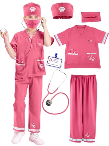 6-teiliges Tierarzt-Kostüm-Set für Kinder, Tierarzt, Kleidung für Kinder, Karrieretag, Halloween, Geburtstag, Cosplay 6-teiliges Tierarzt-Kostüm-Set für Kinder, Tierarzt, Kleidung für Kinder, Karrieretag, Halloween, Geburtstag, Cosplay von Puteraya