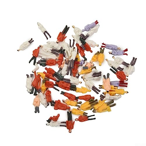 Puupaa Realistisch bemalte Figuren für Modelleisenbahnen, 100 Stück/200 Stück, 87 Personenmodelle für Displays (100 Stück) von Puupaa