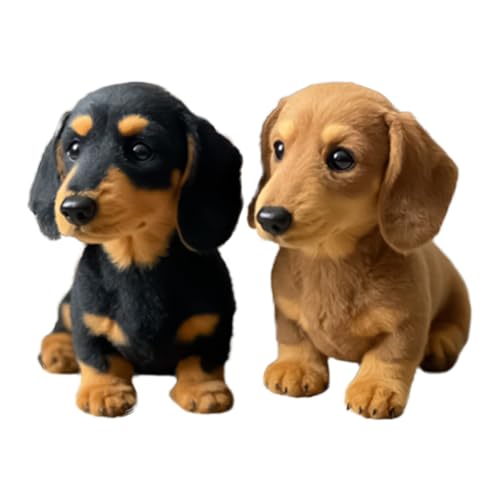 2 Niedlicher Kuschelhund-Emotionale Heilung Auf Abruf,Hund-Ai-Plüschtier Für Emotionale Unterstützung,Ultraweiches Plüschtier KI-Bewegungssensoren,Imitiert Bewegungen Eines Hundes,Beruhigt Stress von Puwaiio