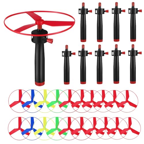 Festplattenhubschrauber, Propellerspiel Fliegende Untertasse Spielzeug Motorikspielzeug Flugspiel Für Kinder, Pädagogische Spiele Für Kinder Im Innen- Und Außenbereich Als Gastgeschenk 10cm von Puwaiio
