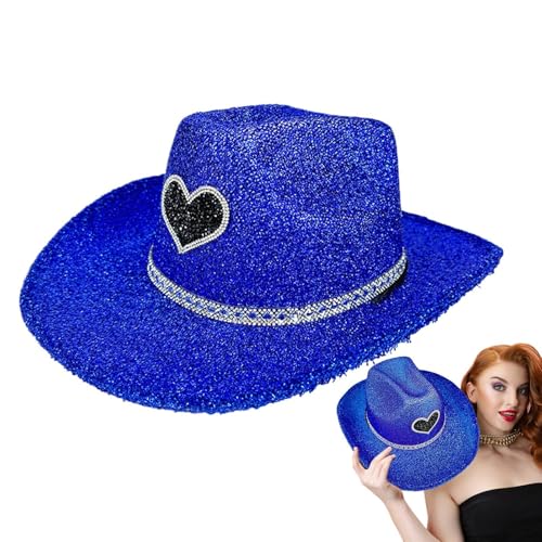 Puwaiio Cowgirl Hut Glitter, Cowgirl Hats Women | Disco Wide Bim Cowboy Hut funkelnd - Dress Cosplay -Requisiten, Kostümzubehör für die Halloween -Geburtstagsfeier Puwaiio Cowgirl Hut Glitter, Cowgirl Hats Women | Disco Wide Bim Cowboy Hut funkelnd - Dress Cosplay -Requisiten, Kostümzubehör für die Halloween -Geburtstagsfeier von Puwaiio