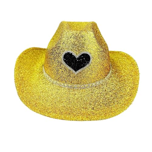 Puwaiio Glitzer Cowboyhut, Glitzer Cowboyhut für Männer - Westlicher Hut breit funkelnd | Dress Cosplay -Requisiten, Kostümzubehör für die Halloween -Geburtstagsfeier Puwaiio Glitzer Cowboyhut, Glitzer Cowboyhut für Männer - Westlicher Hut breit funkelnd | Dress Cosplay -Requisiten, Kostümzubehör für die Halloween -Geburtstagsfeier von Puwaiio
