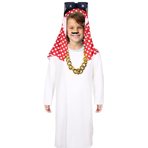 Puwaiio Sheik Kostüm, Nahe Osten Kostüm Männer - Araber Prince Cosplay Robe | Halloween Dress Up Cosplay -Kleidung Rollenspielkostüm für Männer im Nahen Osten Puwaiio Sheik Kostüm, Nahe Osten Kostüm Männer - Araber Prince Cosplay Robe | Halloween Dress Up Cosplay -Kleidung Rollenspielkostüm für Männer im Nahen Osten von Puwaiio