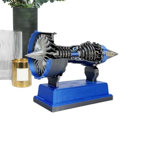 Puwaiio Turbinenmotor Modell,Rotierendes Flugzeugtriebwerk Modell - Sammlerstück & Realistisches Konstruktionsspielzeug für Erwachsene, Jugendliche, & Mädchen von Puwaiio