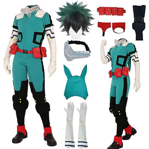 Puykzkuer Midoriya Izuku Cosplay Kostüm Izuku Hero Kostüm Outfit Herren Halloween Izuku Grüner Anzug, Green-b, XXL Puykzkuer Midoriya Izuku Cosplay Kostüm Izuku Hero Kostüm Outfit Herren Halloween Izuku Grüner Anzug, Green-b, XXL von Puykzkuer