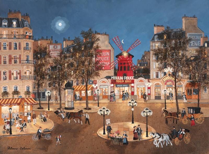Puzzle Michèle Wilson Handgeschnittenes Holzpuzzle - Das Moulin Rouge Und Der Place Blanche 1500 Teile Puzzle Puzzle-Michele-Wilson-A1119-1500 von Puzzle Michèle Wilson