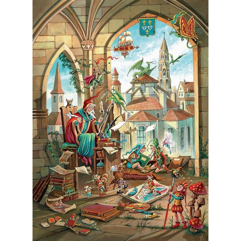 Puzzle Michèle Wilson Handgeschnittenes Holzpuzzle - Die Zauberlehrlinge 50 Teile Puzzle Puzzle-Michele-Wilson-K1389-50 von Puzzle Michèle Wilson