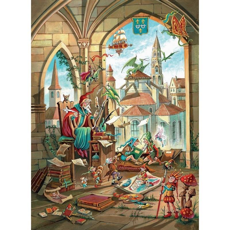 Puzzle Michèle Wilson Handgeschnittenes Holzpuzzle - Die Zauberlehrlinge 50 Teile Puzzle Puzzle-Michele-Wilson-K1389-50 von Puzzle Michèle Wilson