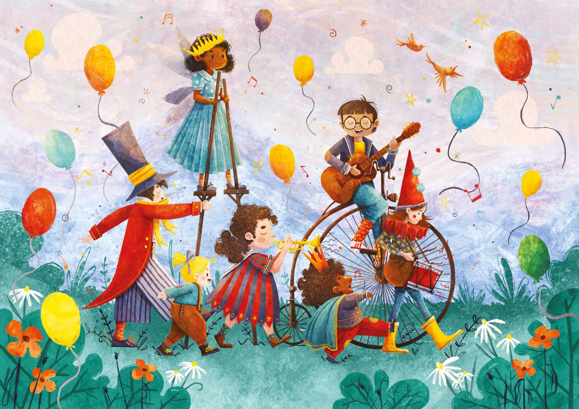 Puzzle Michèle Wilson Handgeschnittenes Holzpuzzle - Musicians 50 Teile Puzzle Puzzle-Michele-Wilson-K1225-50 von Puzzle Michèle Wilson