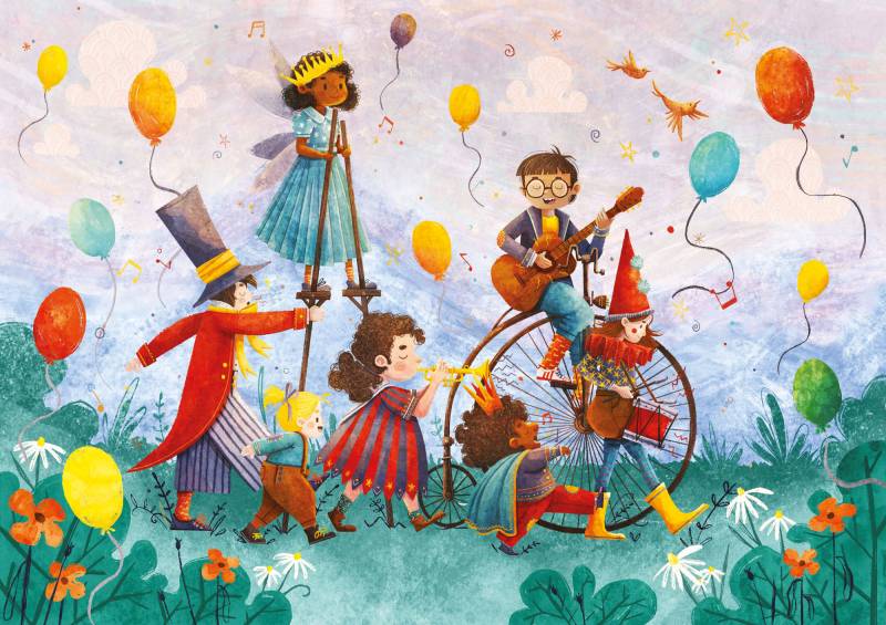 Puzzle Michèle Wilson Handgeschnittenes Holzpuzzle - Musicians 50 Teile Puzzle Puzzle-Michele-Wilson-K1225-50 von Puzzle Michèle Wilson