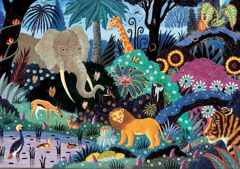 Puzzle Michèle Wilson Handgeschnittenes Holzpuzzle - Night In The Jungle 50 Teile Puzzle Puzzle-Michele-Wilson-K065-50 Puzzle Michèle Wilson Handgeschnittenes Holzpuzzle - Night In The Jungle 50 Teile Puzzle Puzzle-Michele-Wilson-K065-50 von Puzzle Michèle Wilson