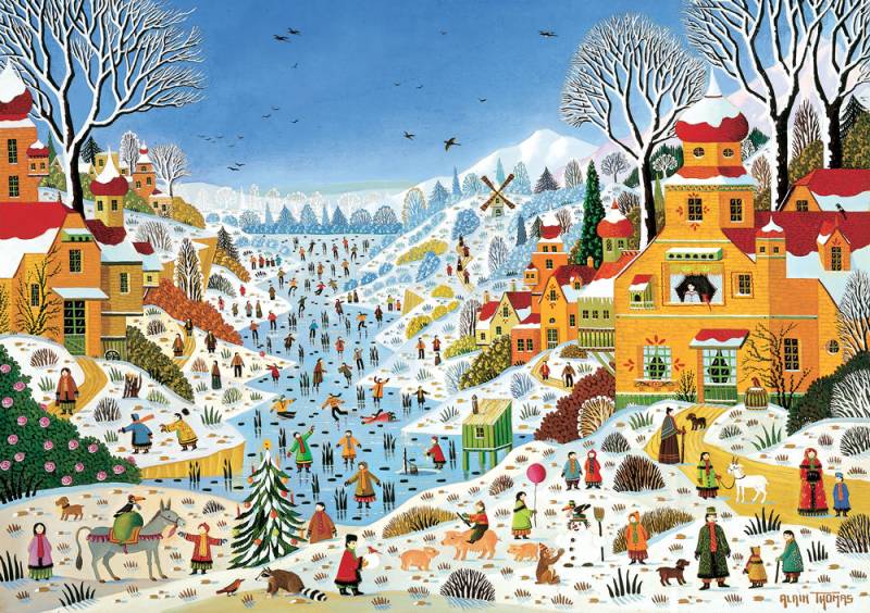 Puzzle Michèle Wilson Handgeschnittenes Holzpuzzle - Thomas - Winter Scene At Toucans 100 Teile Puzzle Puzzle-Michele-Wilson-K774-100 von Puzzle Michèle Wilson