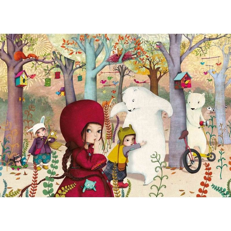 Puzzle Michèle Wilson Handgeschnittenes Holzpuzzle - Rencontre En Foret 24 Teile Puzzle Puzzle-Michele-Wilson-K308-24 von Puzzle Michèle Wilson
