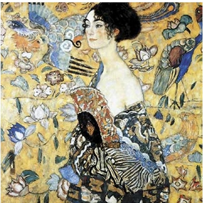 Puzzle Michèle Wilson - Puzzle aus handgefertigten Holzteilen - Gustav Klimt: Dame mit Fächer - 350 Teile von Puzzle Michèle Wilson
