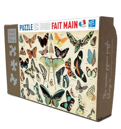Puzzle Michèle Wilson - Schmetterlinge nach Millot – Holz – K1227-100 von Puzzle Michèle Wilson