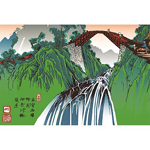 Puzzle 500–5000 Teile Puzzle für Erwachsene und Kinder, japanische Ukiyo-e-Serie, Angeltafel, Landschaft, intellektuelles Lernspiel, schwierig und herausfordernd 0922 (Farbe: G, Größe: 3000 Teile) von Puzzle
