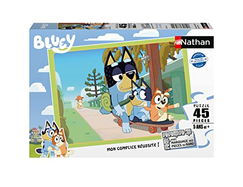 Nathan - Kinderpuzzle - 45 Teile - Nachmittag mit der Familie - Bluey - Mädchen oder Junge ab 5 Jahren - Hochwertiges Puzzle - Dicker und strapazierfähiger Karton - Tiere - 86166 von NATHAN