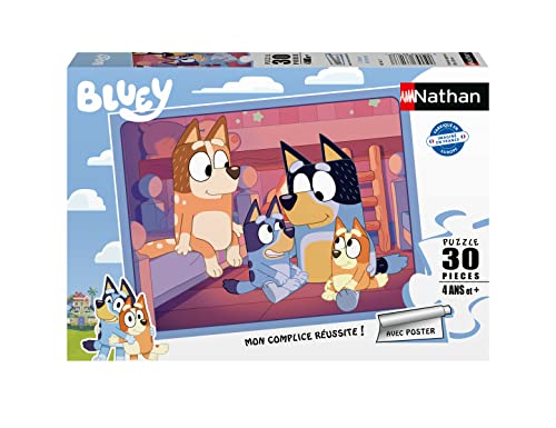 Puzzles Nathan 4005556861637 Puzzle 30 pièces - Heure de dormir Bluey Bingo Kinderpuzzle, Mehrfarbig von NATHAN