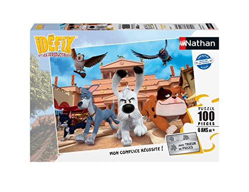 Nathan 4005556861439 Puzzle 100 Teile – Die Abenteuer Idefix und die Unreduzierbaren Asterix Kinderpuzzle von NATHAN