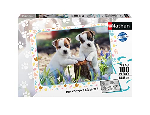 Nathan 86168 - Kinderpuzzle 100 Teile - Die kleinen Jack Russell - Kinder ab 6 Jahren - Hochwertiges Puzzle - Dicker und strapazierfähiger Karton - Tiere von NATHAN