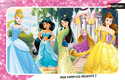 Puzzles Nathan 4005556861699 Puzzle mit Rahmen, 15 Teile – Disney Prinzessinnen (Titel zu definieren) Princesses Kinderpuzzle von NATHAN