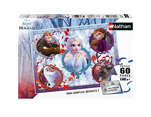 Puzzles Nathan 4005556861804 Puzzle 60 Teile - United for Life/Disney Frozen 2 La Reine des Neiges Kinderpuzzle von Puzzles Nathan
