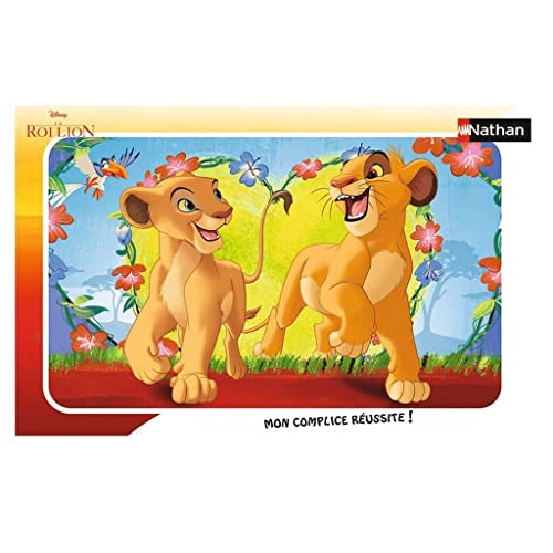 Nathan 4005556861835 15-teiliges Rahmenpuzzle – Simba und Nala/Disney König der Löwen Le ROI Lion Puzzle Kinder von Nathan