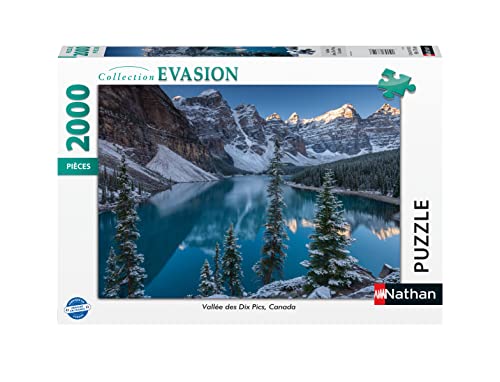 Nathan 4005556873128 2000 Teile – Tal der Zehn Pics, Kanada Puzzle für Erwachsene von Nathan